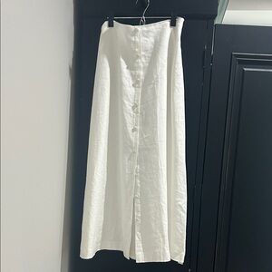 Reformation White Maxi Andi Skirt